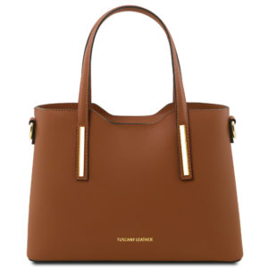 Olimpia Leather Tote - Cognac