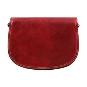 Tolfa Leather Crossbody Bag - Red