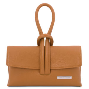 Leather Clutch - Cognac