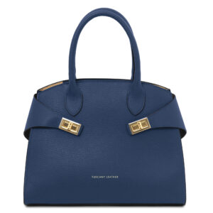 Coccola Leather Handbag - Blue