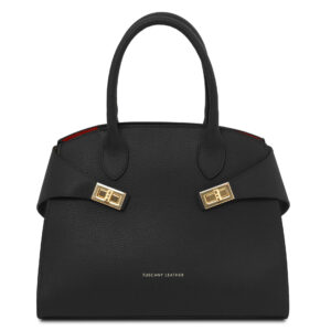 Coccola Leather Handbag - Black